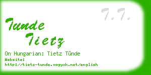 tunde tietz business card